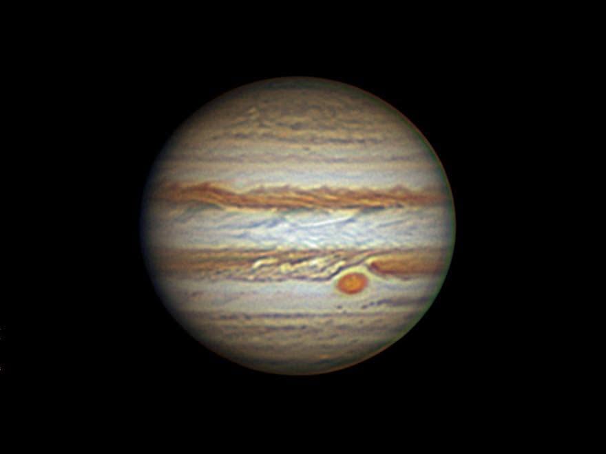 Jupiter, banded cloud detail