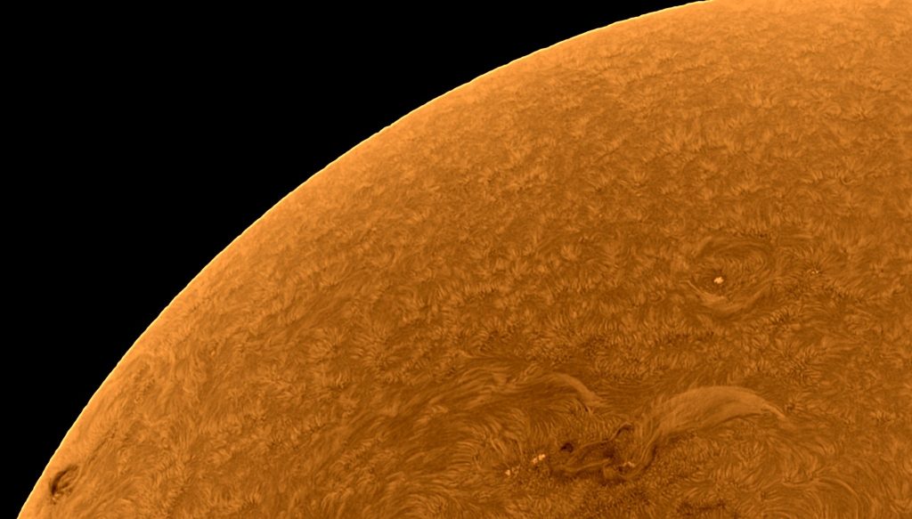The Sun in hydrogen alpha, granulation and limb detail