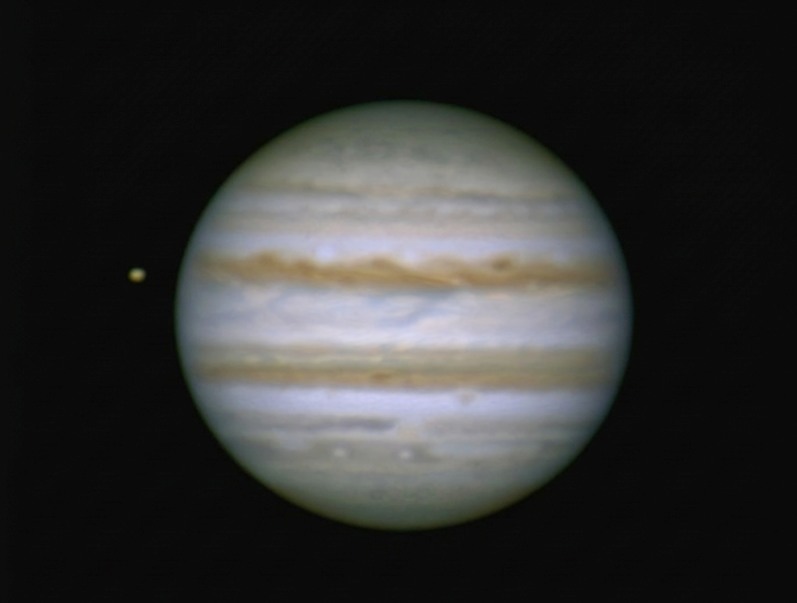 Jupiter and its moon Europa, taken on Boxing day 2025